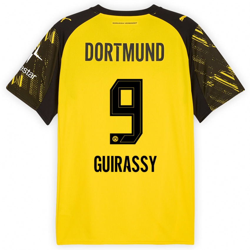 ילדים סרו גיראסי #9 צהוב שחור ג'רזי ביתית 2025/26 חולצה קצרה