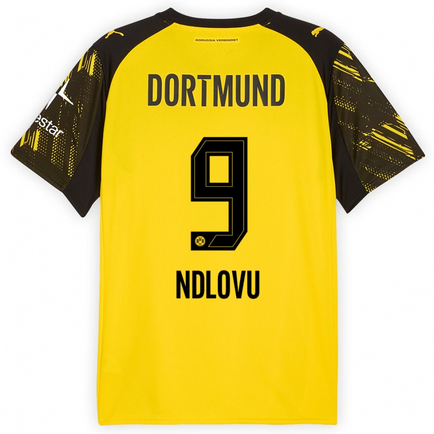 ילדים Desmond Ndlovu #9 צהוב שחור ג'רזי ביתית 2025/26 חולצה קצרה