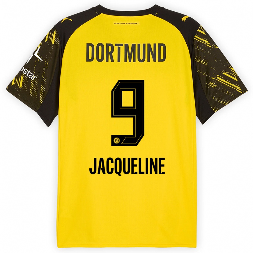 ילדים מורנו ג'קלין #9 צהוב שחור ג'רזי ביתית 2025/26 חולצה קצרה
