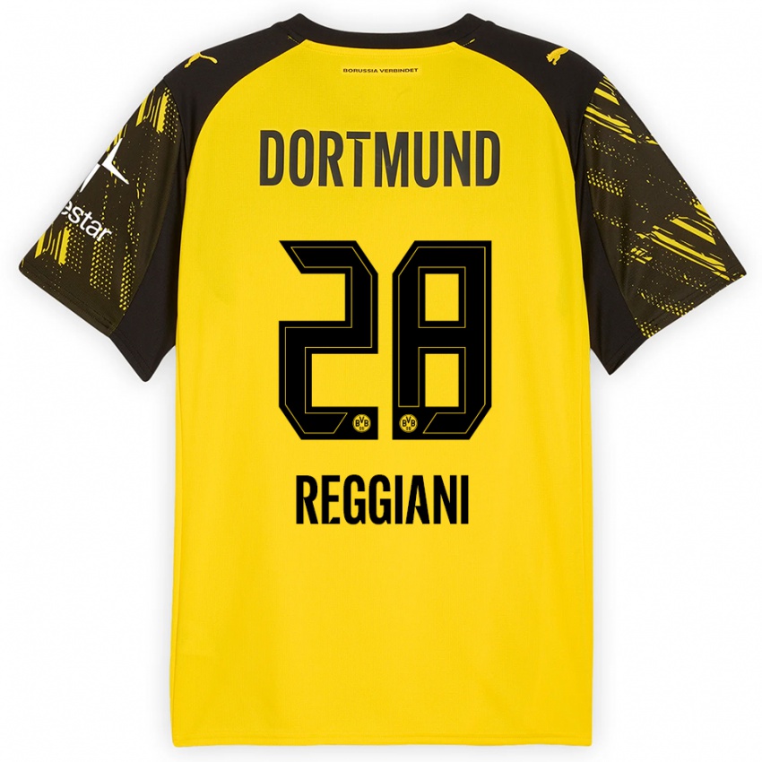 ילדים לוקה רג'יאני #28 צהוב שחור ג'רזי ביתית 2025/26 חולצה קצרה