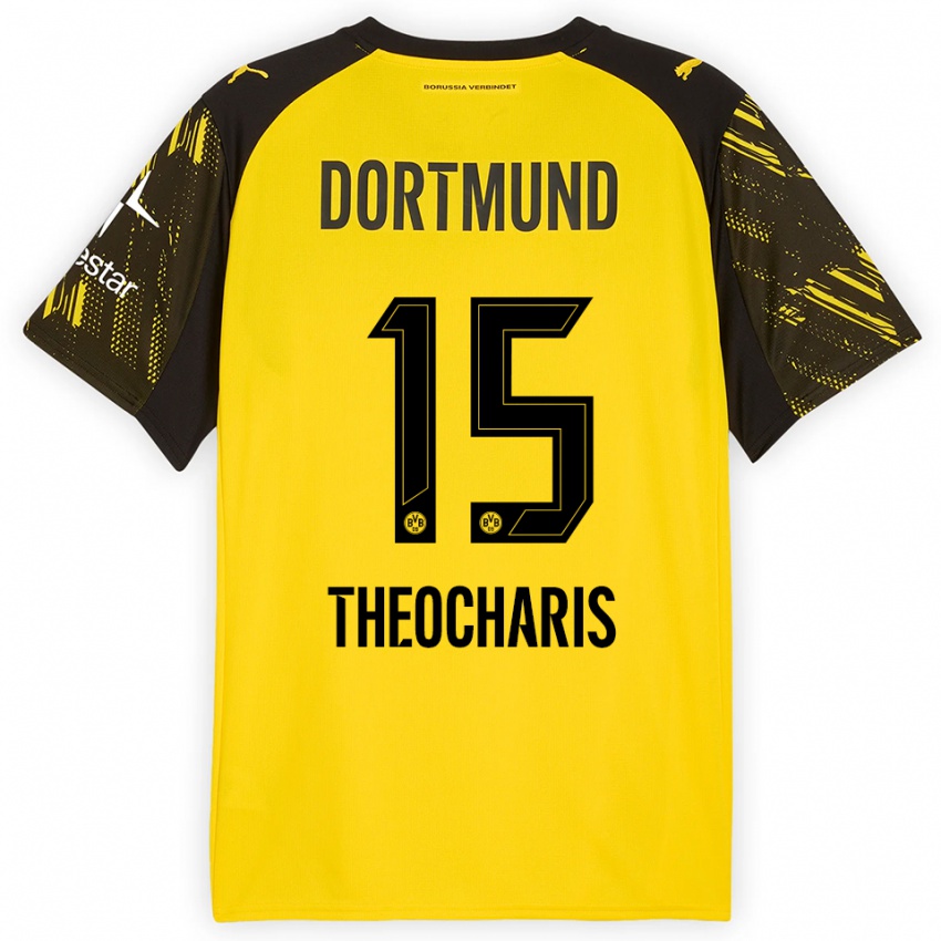 ילדים אלפטריוס תיאוקריס #15 צהוב שחור ג'רזי ביתית 2025/26 חולצה קצרה