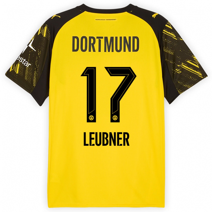 ילדים רוניה לויבנר #17 צהוב שחור ג'רזי ביתית 2025/26 חולצה קצרה