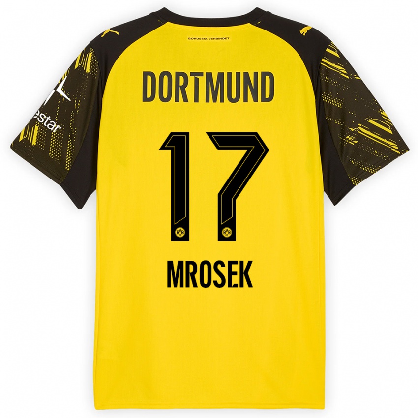 ילדים נח מרוסק #17 צהוב שחור ג'רזי ביתית 2025/26 חולצה קצרה