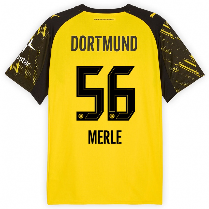 ילדים אלברס מרל #56 צהוב שחור ג'רזי ביתית 2025/26 חולצה קצרה