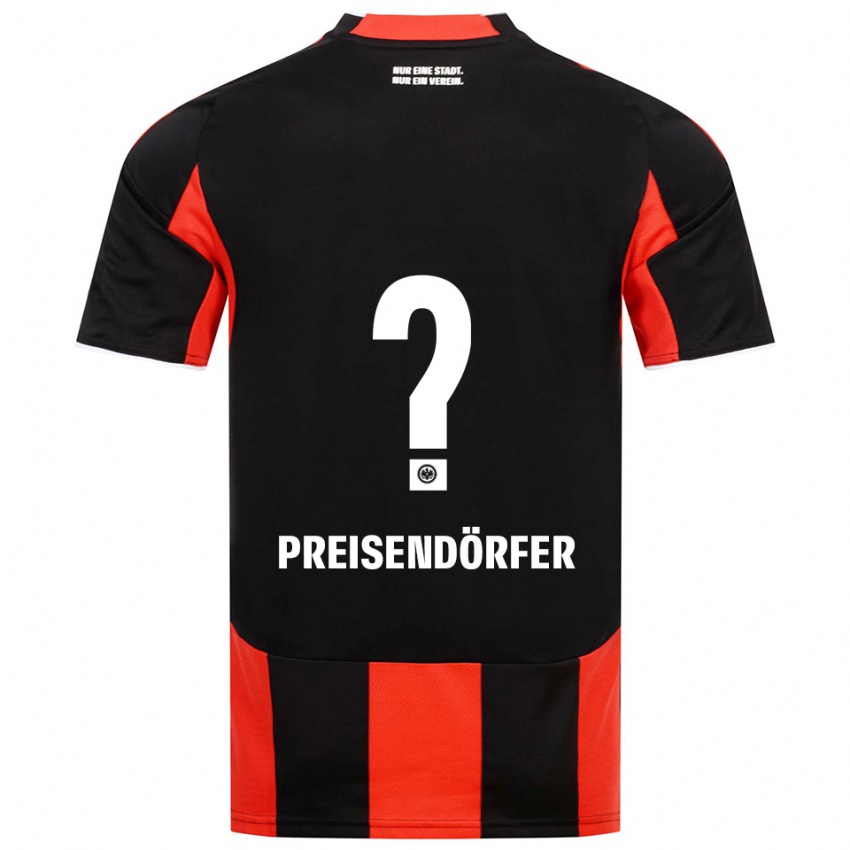 ילדים Constantin Preisendörfer #0 שחור אדום ג'רזי ביתית 2025/26 חולצה קצרה