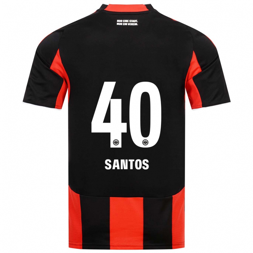 ילדים קאווה סנטוס #40 שחור אדום ג'רזי ביתית 2025/26 חולצה קצרה