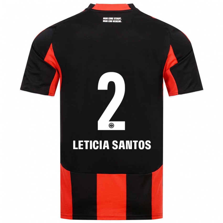 ילדים לטיסיה סנטוס #2 שחור אדום ג'רזי ביתית 2025/26 חולצה קצרה
