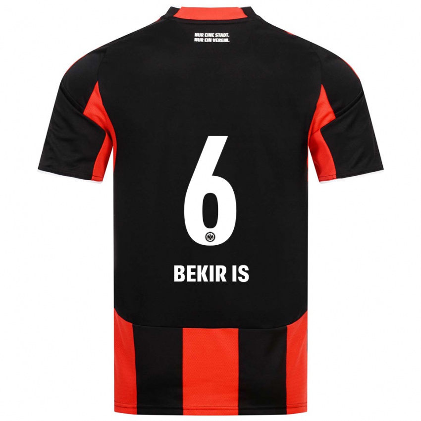 ילדים אבא בקיר איס #6 שחור אדום ג'רזי ביתית 2025/26 חולצה קצרה