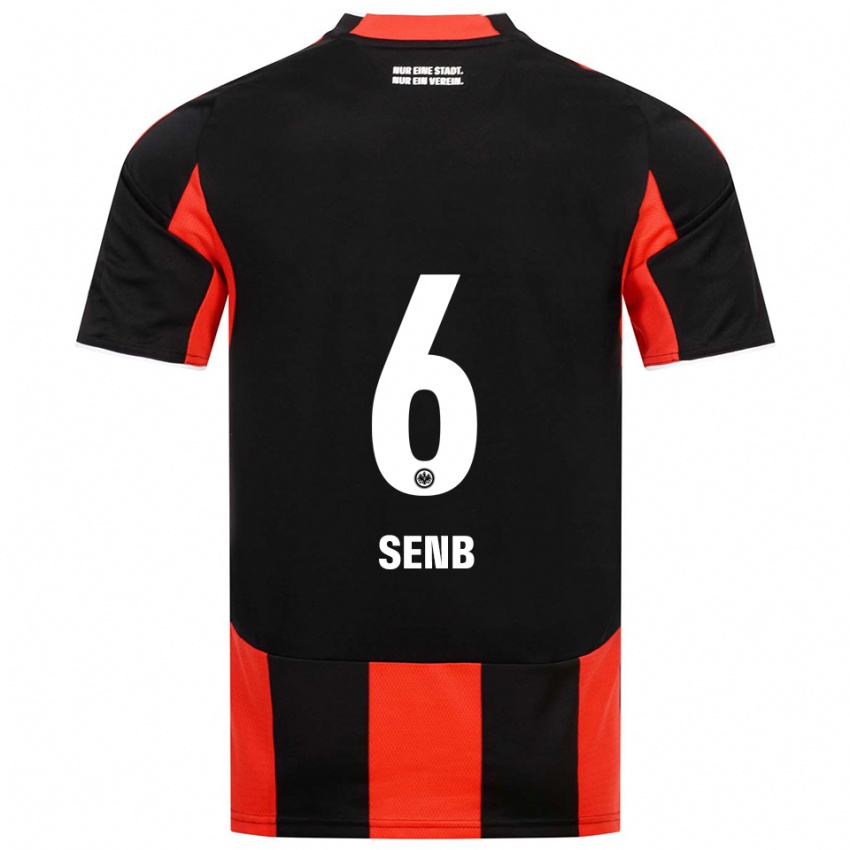 ילדים אליסה סנס #6 שחור אדום ג'רזי ביתית 2025/26 חולצה קצרה