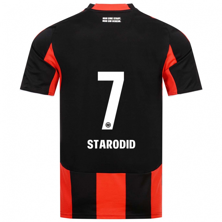 ילדים דניאל סטארודיד #7 שחור אדום ג'רזי ביתית 2025/26 חולצה קצרה
