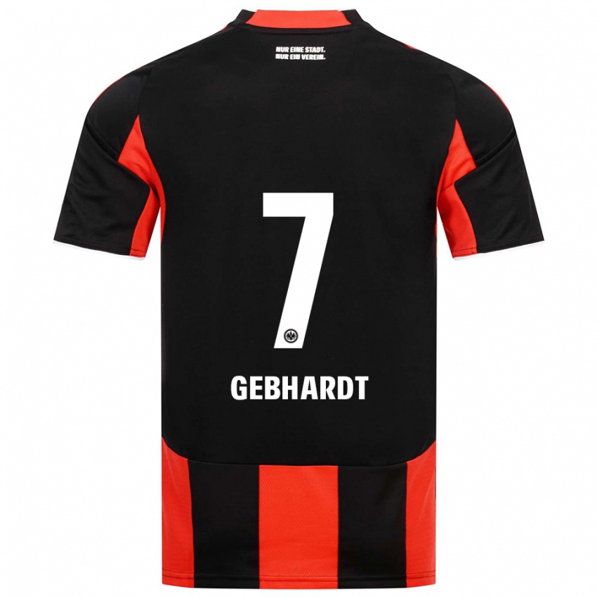 ילדים לוקה גבהרדט #7 שחור אדום ג'רזי ביתית 2025/26 חולצה קצרה