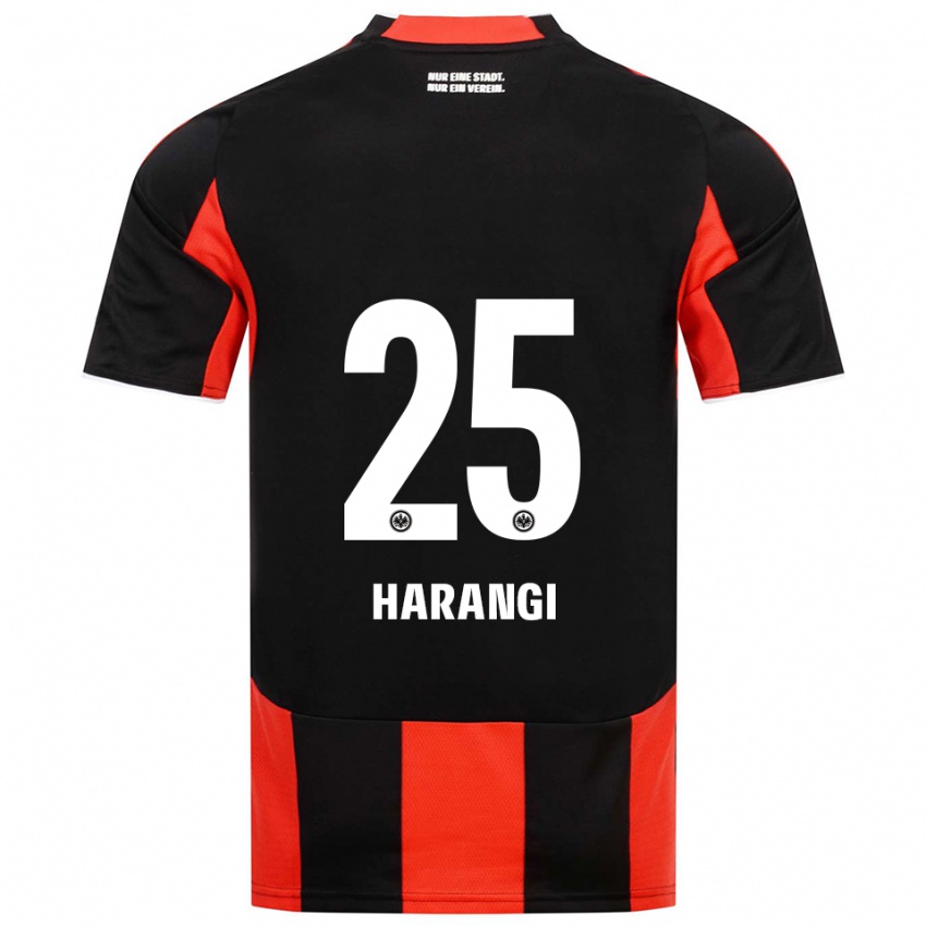 ילדים איידן ג׳ושוע האראנגי #25 שחור אדום ג'רזי ביתית 2025/26 חולצה קצרה