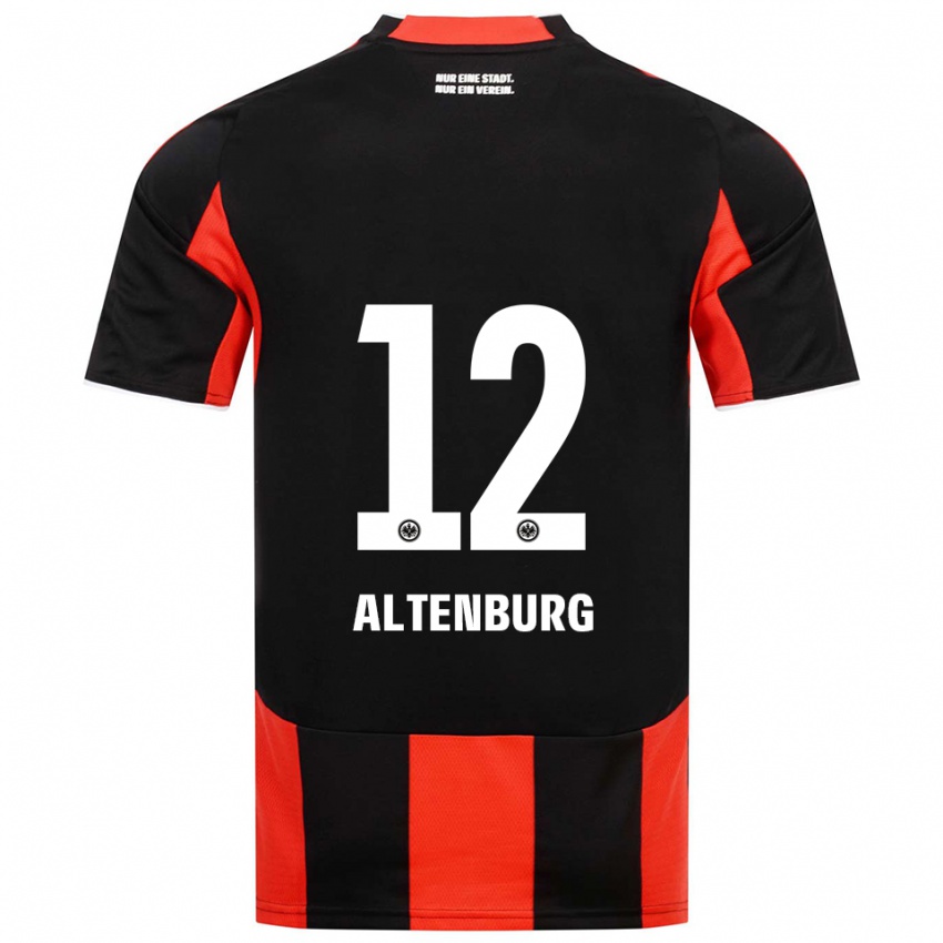 ילדים לינה אלטנבורג #12 שחור אדום ג'רזי ביתית 2025/26 חולצה קצרה