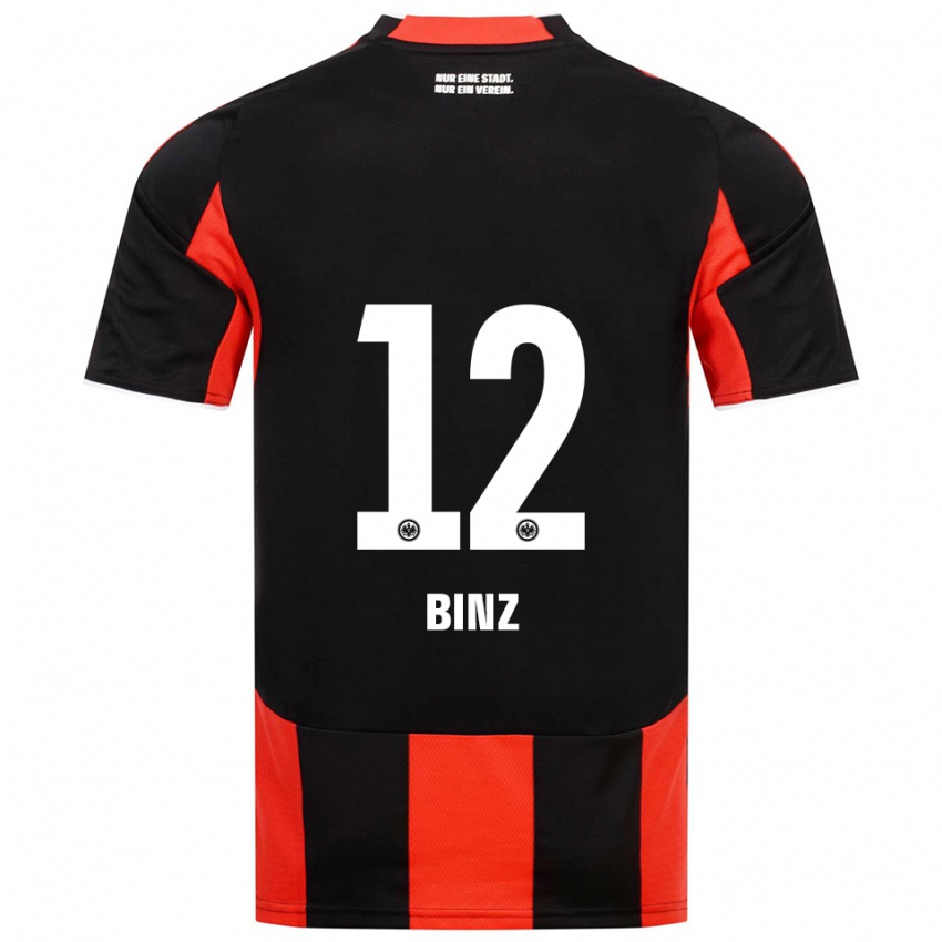 ילדים Sam Binz #12 שחור אדום ג'רזי ביתית 2025/26 חולצה קצרה