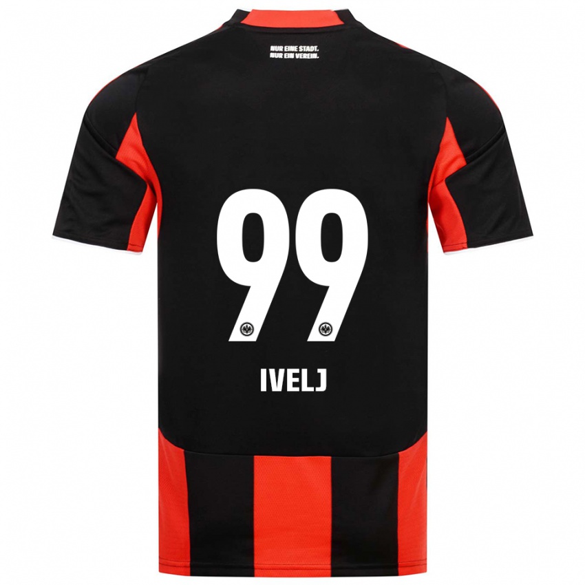 ילדים Noemi Ivelj #99 שחור אדום ג'רזי ביתית 2025/26 חולצה קצרה