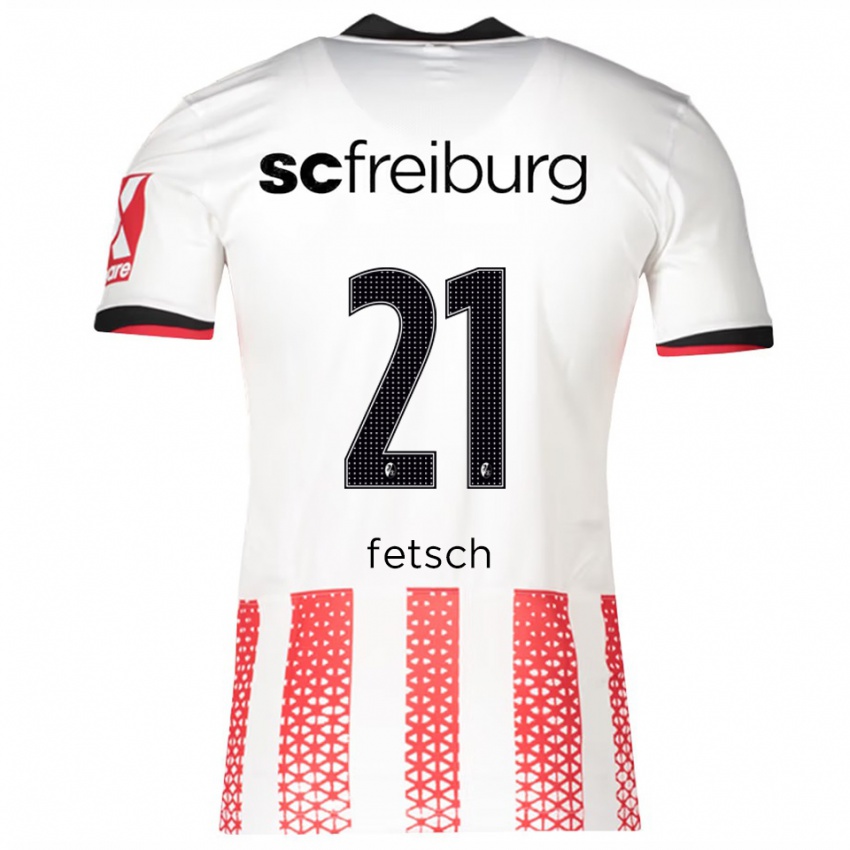 ילדים מתיאס פטש #21 לבן אדום ג'רזי ביתית 2025/26 חולצה קצרה