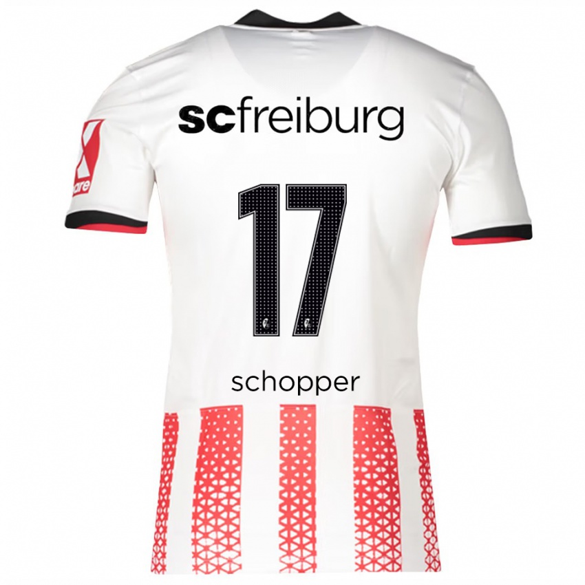 ילדים דייוויד שופר #17 לבן אדום ג'רזי ביתית 2025/26 חולצה קצרה