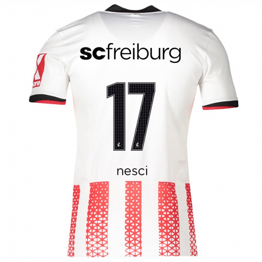 ילדים Massimo Nesci #17 לבן אדום ג'רזי ביתית 2025/26 חולצה קצרה