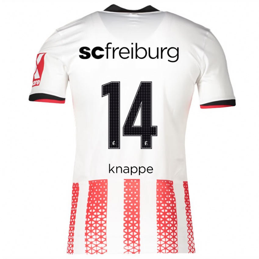 ילדים Davino Knappe #14 לבן אדום ג'רזי ביתית 2025/26 חולצה קצרה
