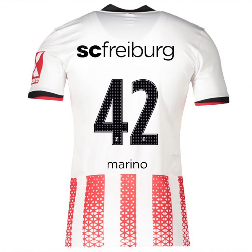 ילדים Luca Marino #42 לבן אדום ג'רזי ביתית 2025/26 חולצה קצרה