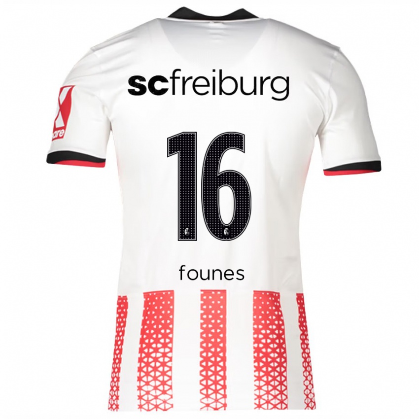 ילדים קווין פונס #16 לבן אדום ג'רזי ביתית 2025/26 חולצה קצרה