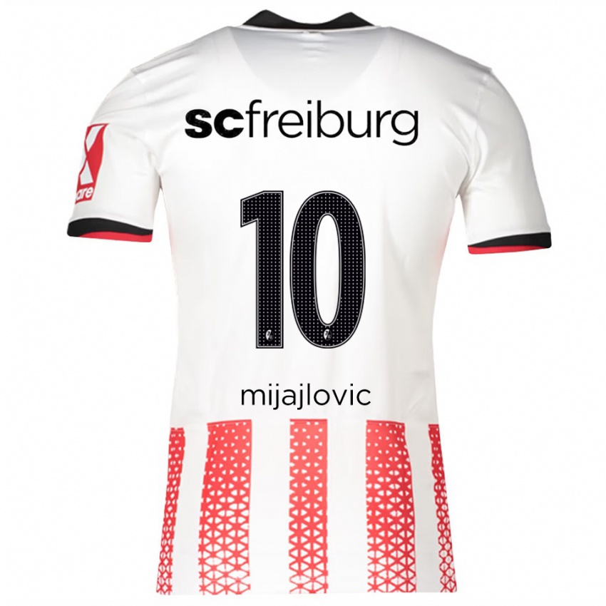 ילדים Mladen Mijajlovic #10 לבן אדום ג'רזי ביתית 2025/26 חולצה קצרה