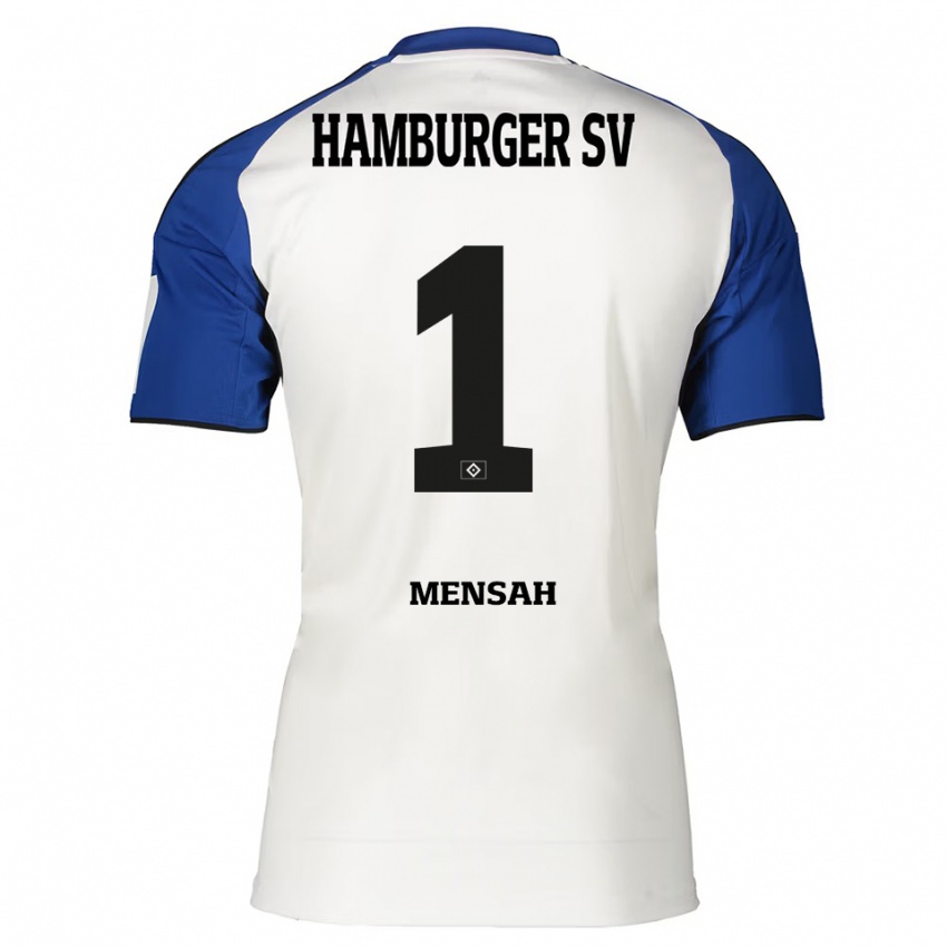 ילדים סטיבן מנסה #1 לבן כחול ג'רזי ביתית 2025/26 חולצה קצרה