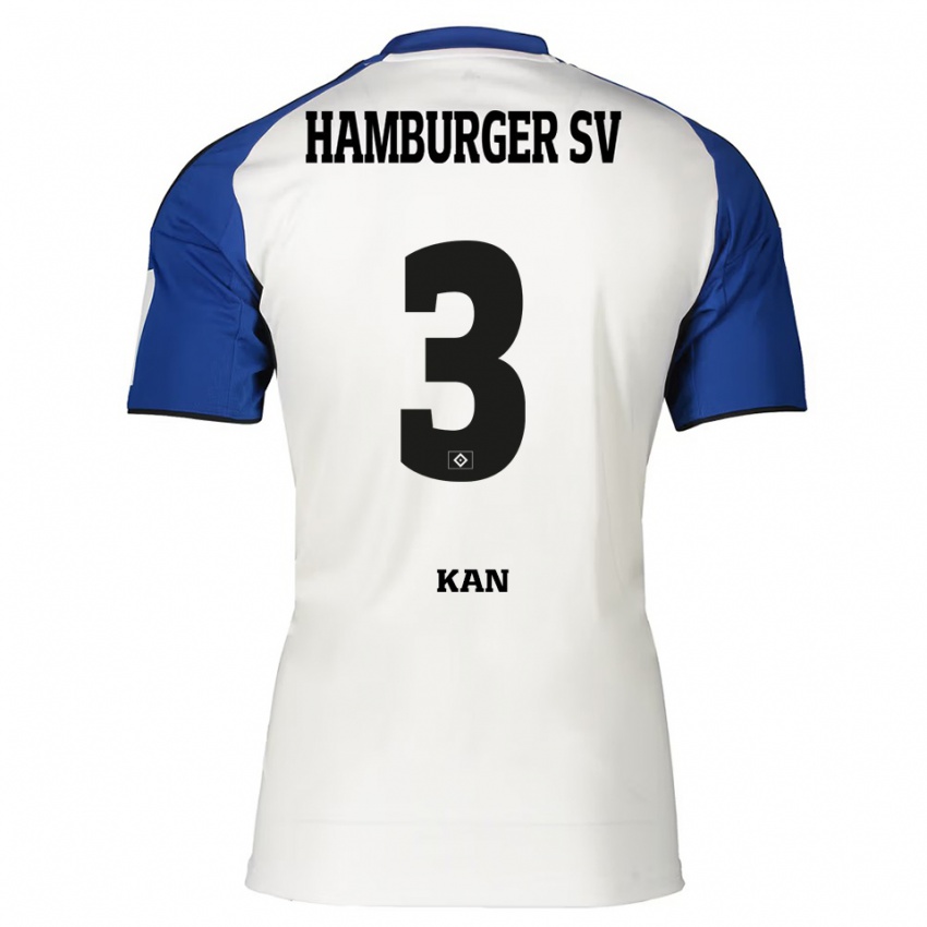 ילדים Ali Kan #3 לבן כחול ג'רזי ביתית 2025/26 חולצה קצרה