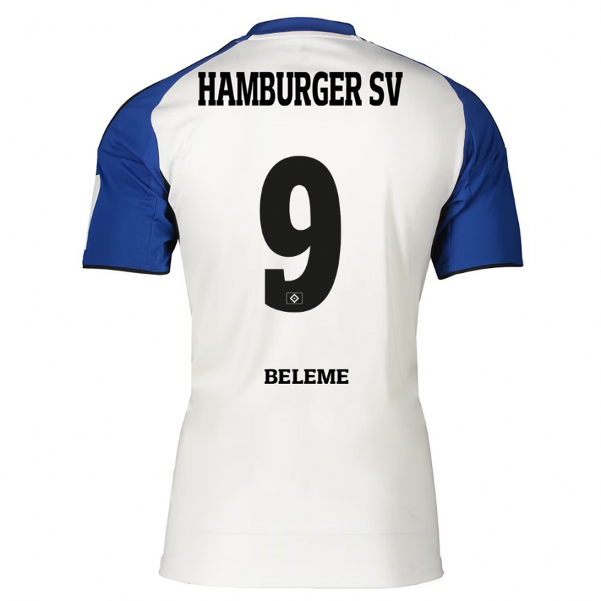 ילדים דאודה בלמה #9 לבן כחול ג'רזי ביתית 2025/26 חולצה קצרה