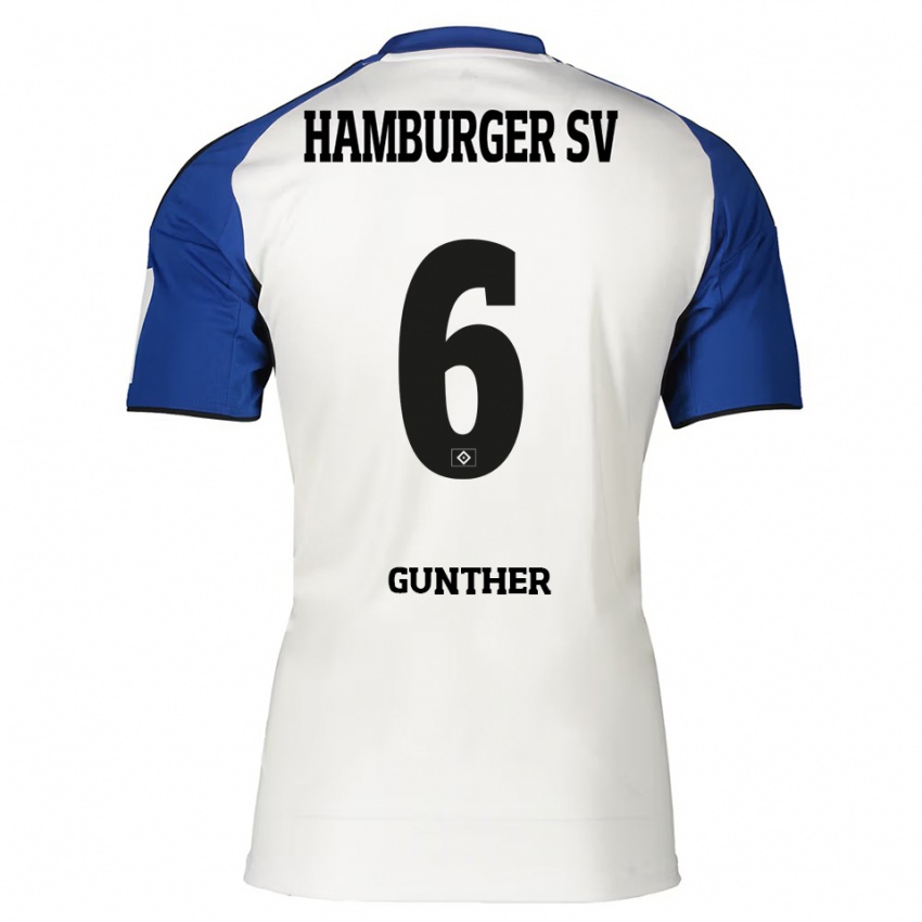 ילדים Hannah Günther #6 לבן כחול ג'רזי ביתית 2025/26 חולצה קצרה