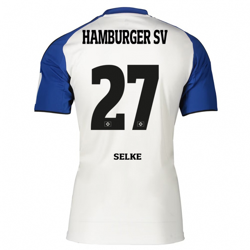 ילדים דייבי זלקה #27 לבן כחול ג'רזי ביתית 2025/26 חולצה קצרה ילדים דייבי זלקה #27 לבן כחול ג'רזי ביתית 2025/26 חולצה קצרה