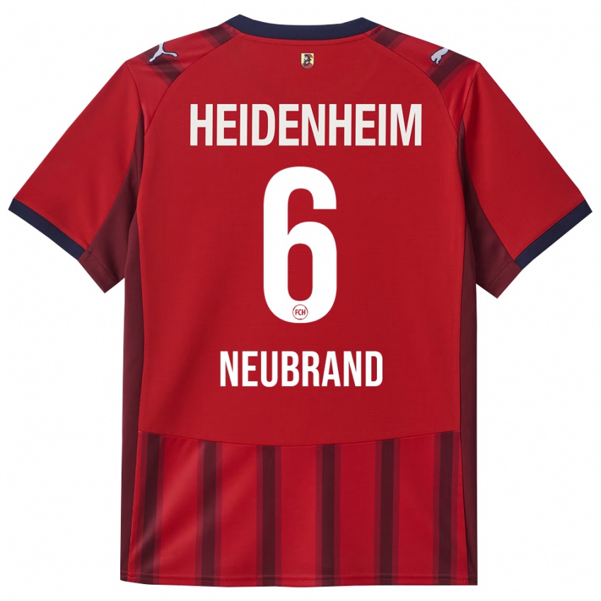 ילדים Tina Neubrand #6 אדום נייבי ג'רזי ביתית 2025/26 חולצה קצרה