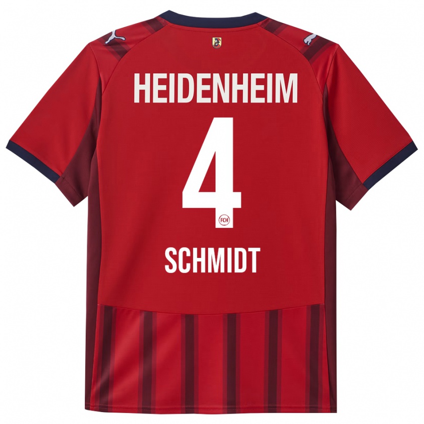 ילדים Luke Schmidt #4 אדום נייבי ג'רזי ביתית 2025/26 חולצה קצרה