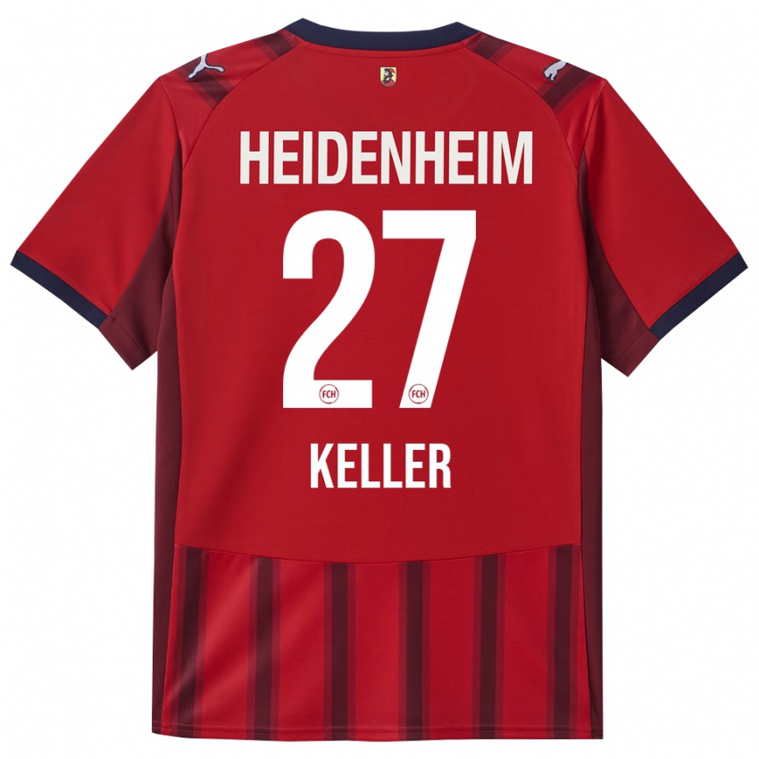 ילדים Thomas Keller #27 אדום נייבי ג'רזי ביתית 2025/26 חולצה קצרה