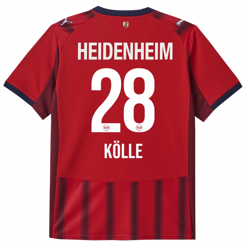 ילדים Adam Kölle #28 אדום נייבי ג'רזי ביתית 2025/26 חולצה קצרה