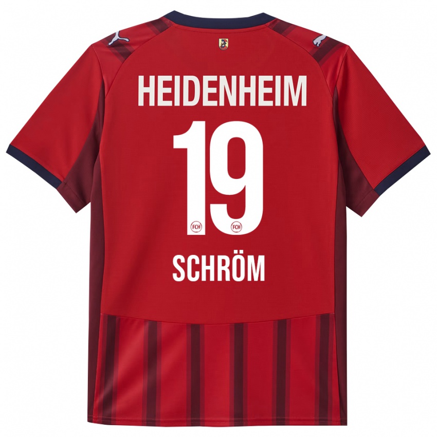 ילדים Aline Schröm #19 אדום נייבי ג'רזי ביתית 2025/26 חולצה קצרה