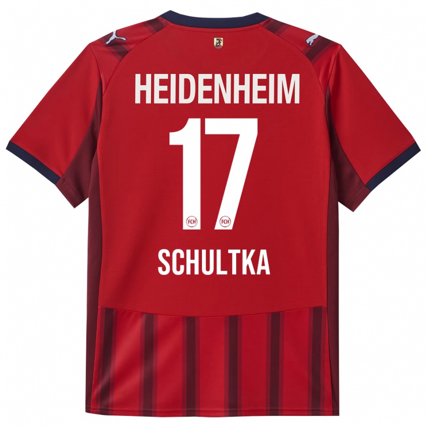 ילדים סילאס שולטקה #17 אדום נייבי ג'רזי ביתית 2025/26 חולצה קצרה