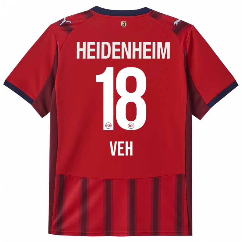 ילדים Lukas Veh #18 אדום נייבי ג'רזי ביתית 2025/26 חולצה קצרה