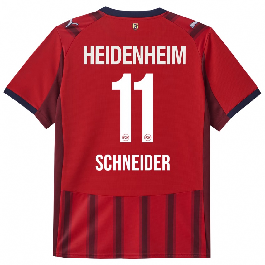 ילדים Noah Schneider #11 אדום נייבי ג'רזי ביתית 2025/26 חולצה קצרה