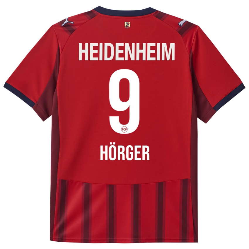 ילדים Verena Hörger #9 אדום נייבי ג'רזי ביתית 2025/26 חולצה קצרה