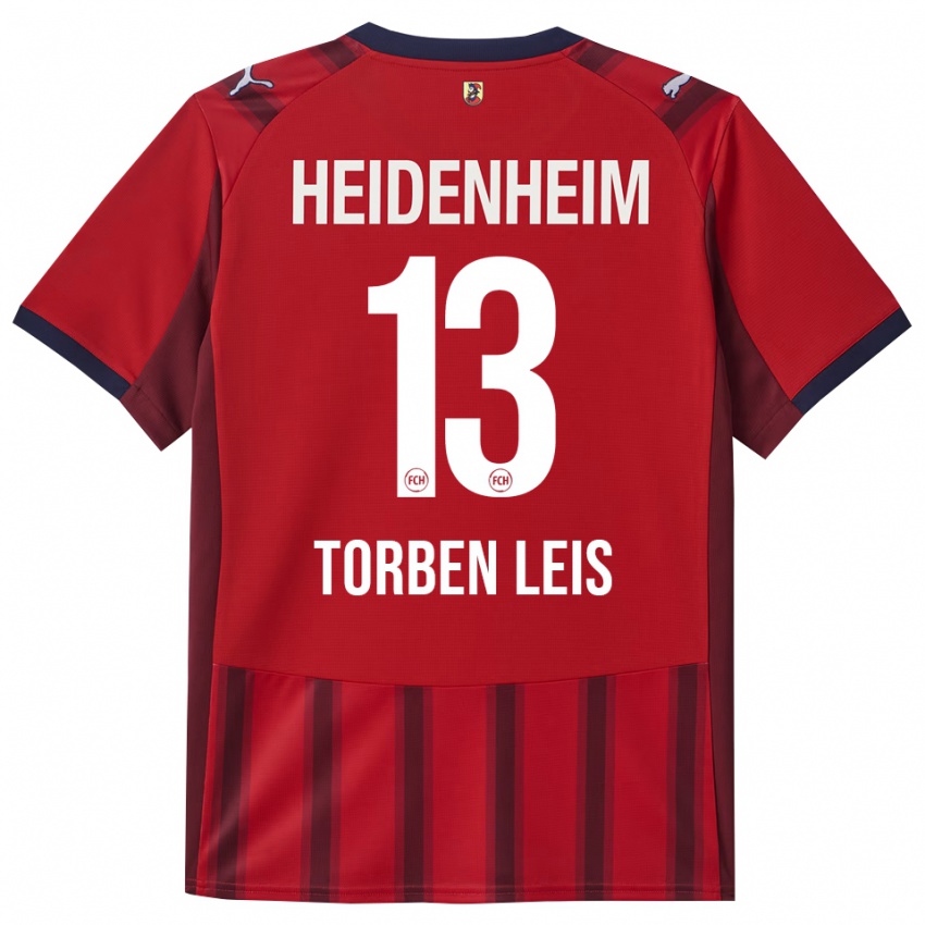 ילדים Torben Leis #13 אדום נייבי ג'רזי ביתית 2025/26 חולצה קצרה