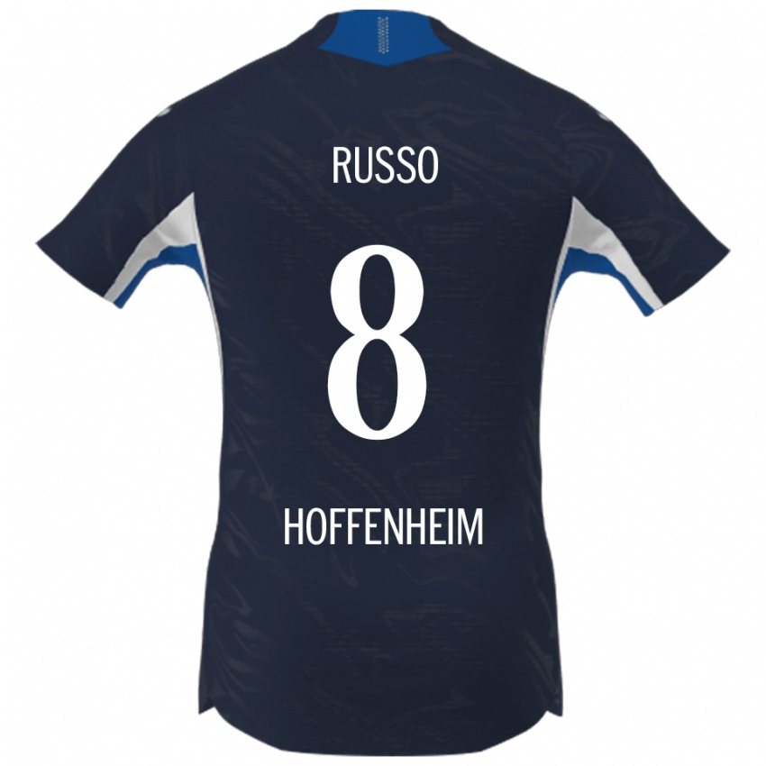 ילדים Ruven Russo #8 נייבי לבן ג'רזי ביתית 2025/26 חולצה קצרה