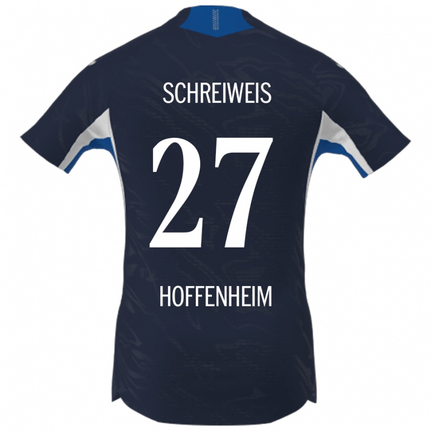 ילדים Ben Schreiweis #27 נייבי לבן ג'רזי ביתית 2025/26 חולצה קצרה