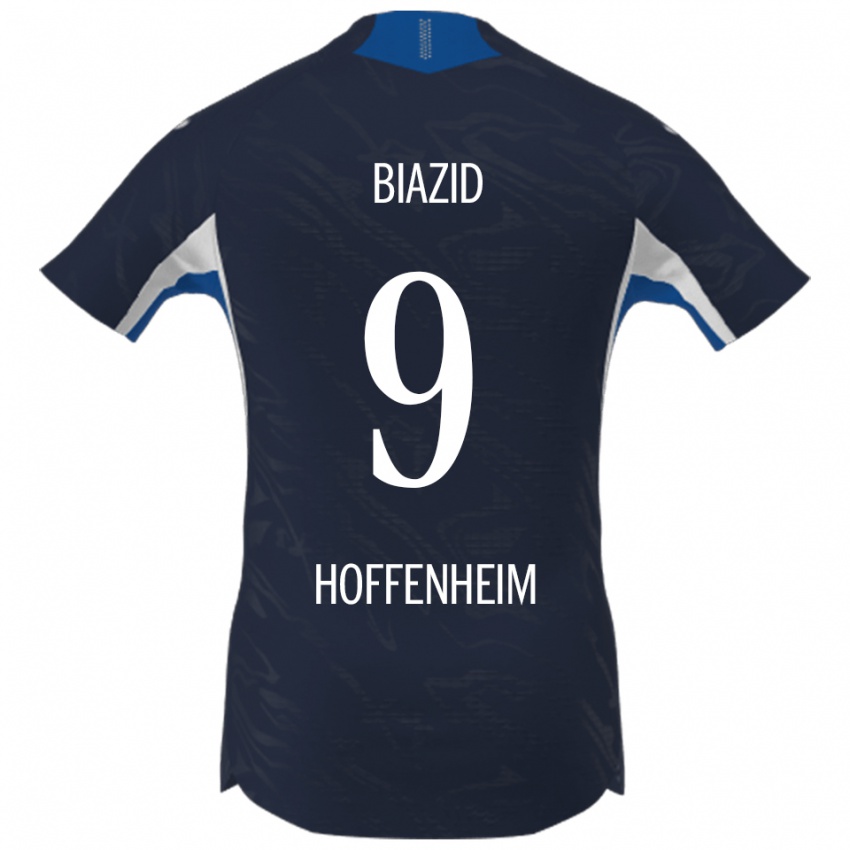 ילדים Zain Biazid #9 נייבי לבן ג'רזי ביתית 2025/26 חולצה קצרה