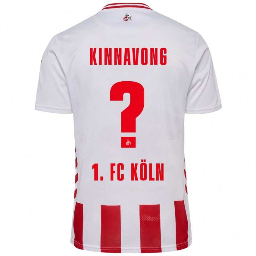 ילדים Jordan Kinnavong #0 לבן אדום ג'רזי ביתית 2025/26 חולצה קצרה