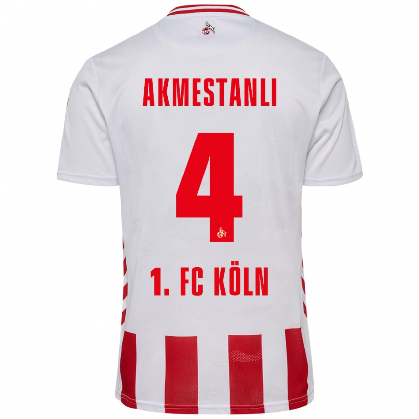 ילדים Teoman Akmestanli #4 לבן אדום ג'רזי ביתית 2025/26 חולצה קצרה