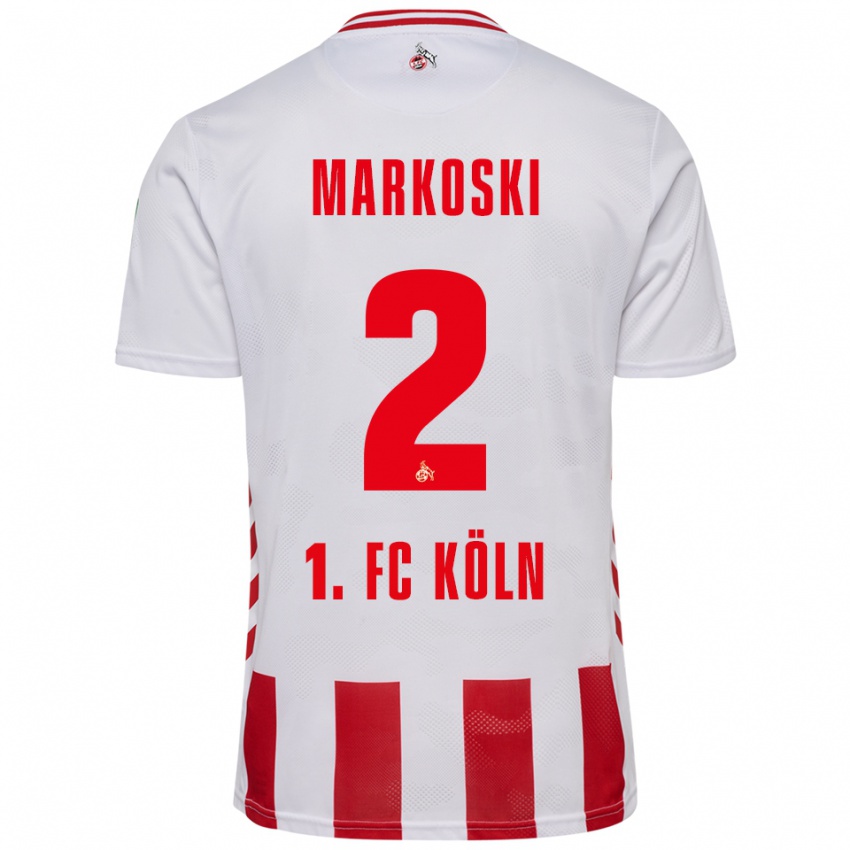 ילדים Kristian Markoski #2 לבן אדום ג'רזי ביתית 2025/26 חולצה קצרה