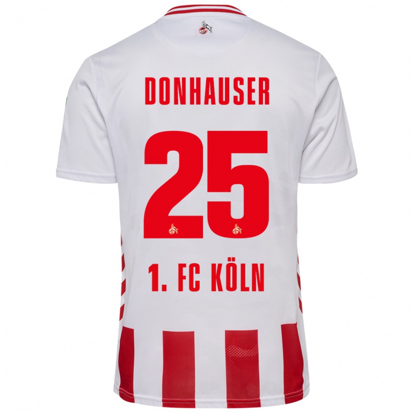 ילדים לאורה דונהאוזר #25 לבן אדום ג'רזי ביתית 2025/26 חולצה קצרה