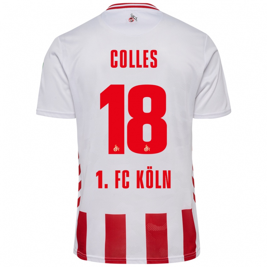 ילדים Jan Colles #18 לבן אדום ג'רזי ביתית 2025/26 חולצה קצרה