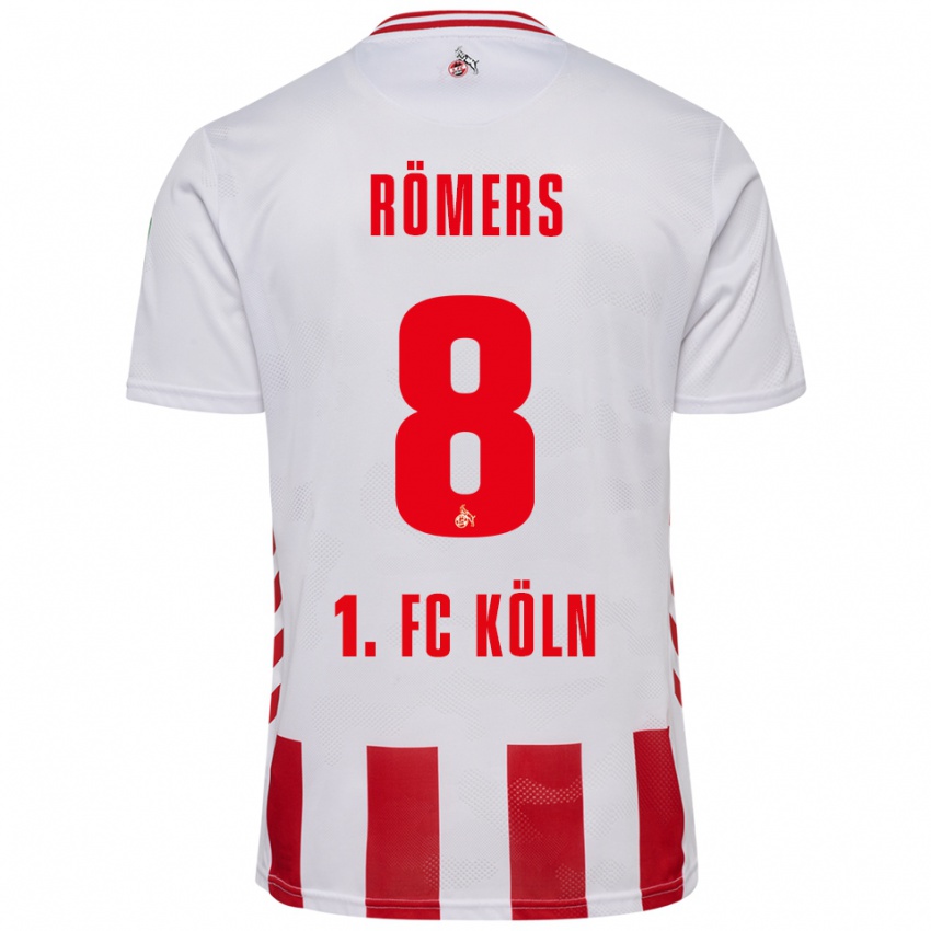 ילדים Arian Römers #8 לבן אדום ג'רזי ביתית 2025/26 חולצה קצרה